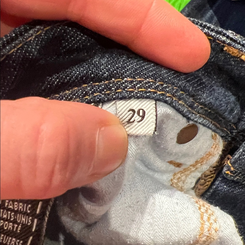 7 For All Mankind Dark Blue Flare Jeans - Picture 3 of 5